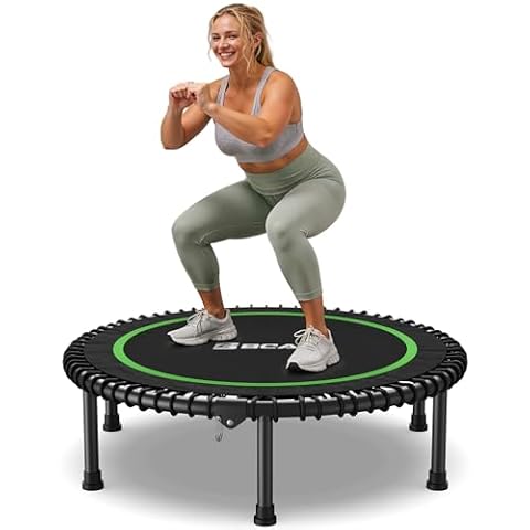 BCAN BT2 40/48" Foldable Rebounder Trampoline for Adults, 450/550 lbs, Bungee Mini Exercise… — $99.97 (23% off)
