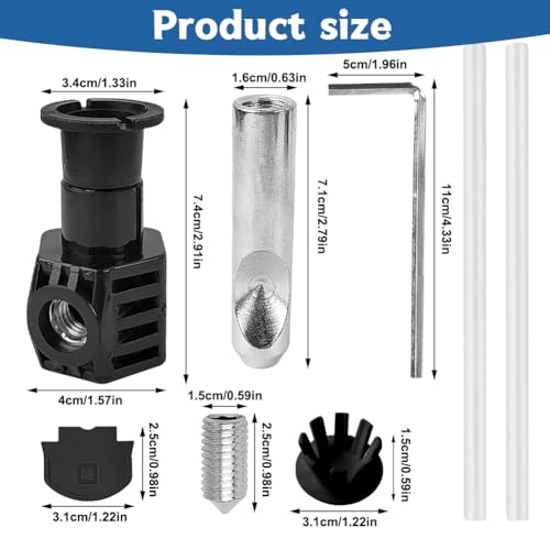 WC Befestigungsset, Universal-Befestigungsschrauben-Set für Wand-WC, WC Anschluss Set, Zubehör für die wandhängende Toiletten Boden Badezimmer Toilette Toilet-Deckelschrauben, Einfach zu Installieren