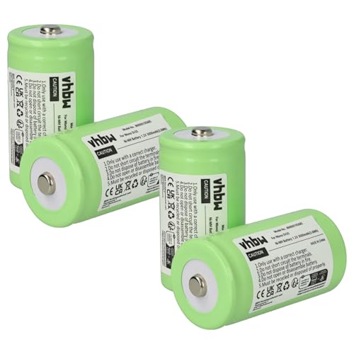 vhbw 4x Battery Replacement for KR20, HR20, Mono D, R20, LR20 for Radio, Walkie-Talkie (3000 mAh, 1.2 V, NiMH)