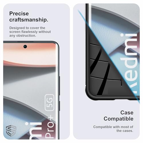 Image of Anti Glare Matte TPU hydrogel Edge to Edge Screen Protector Guard For Redmi Note 13 Pro Plus (6.73 Inch) With Installation Kit | Support Fingerprint | Edge to Edge Coverage
