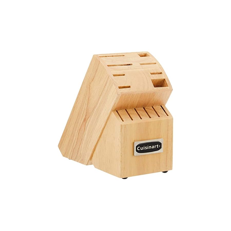 CUISINART Block Knife Set, 15pc Cutlery Knife Set with Steel Blades for Precise Cutting, Lightweight, Stainless Steel, Durable & Dishwasher Safe, C77BTR-15P