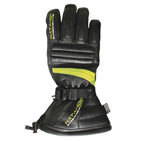 Katahdin Gear KG-Torque Leather Glove, Black/HI-VIZ, MED