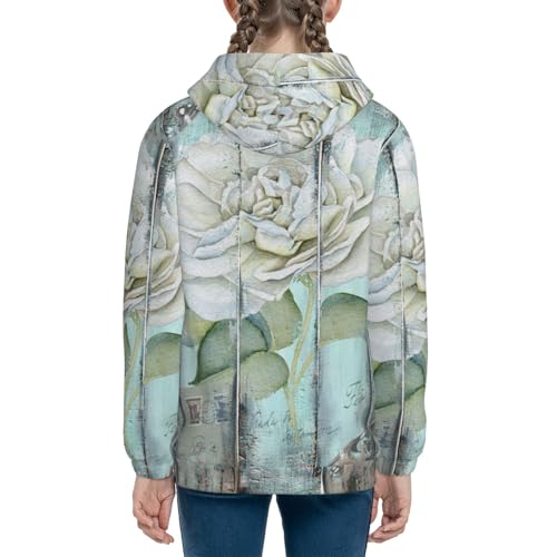 Vintage Rose1 Kids Pullover Hoodies Boys Sweatshirts Girls Athletic Clothes with Pocket4