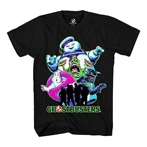 T-shirt Ghostbusters Stay Puft noir taille M idéal pour vos soirées cinéma et conventions