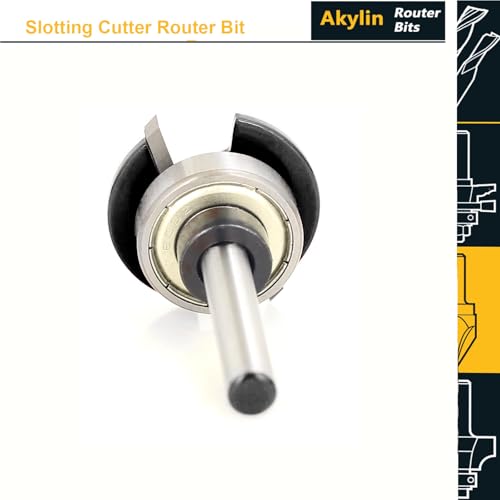 Akylin Router Bits 1/4 Inch Shank - Top Bearing Slot Cutter Router Bit - 1-1/4 Cut Dia, 5/32" Height, 3/16" Depth, Carbide Tip Slot Cutting Bit/Slotting Cutter, for Wood Flooring Grooves 5 Akylin Router Bits 1/4 Inch Shank - Top Bearing Slot Cutter Router Bit - 1-1/4 Cut Dia, 5/32" Height, 3/16" Depth, Carbide Tip Slot Cutting Bit/Slotting Cutter, for Wood Flooring Grooves - Image 5