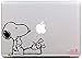 Artstickers. Autocollant pour ordinateur portable 11" et 13". Design Snoopy Machine à écrire. Autocollant pour MacBook Pro Air Mac portable Couleur : noir. Cadeau Spilart, marque déposée.