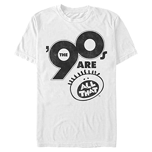 T-shirt Nickelodeon Homme All That BW anti-retrecissement en coton noir et blanc durable