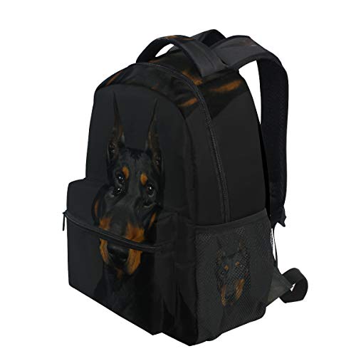 AUUXVA TropicalLife Doberman Pinscher Dog Backpacks School Bookbag Shoulder Backpack Hiking Travel Daypack Casual Bags4