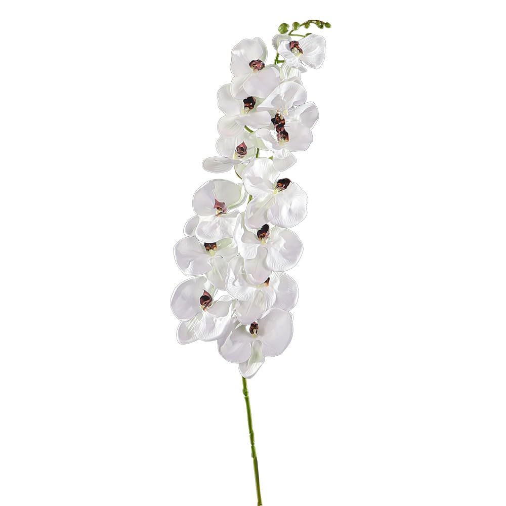 White Artificial Phalaenopsis Orchi Flowers | Orchid Flowers for Vase Filling and Other Decorations (white)