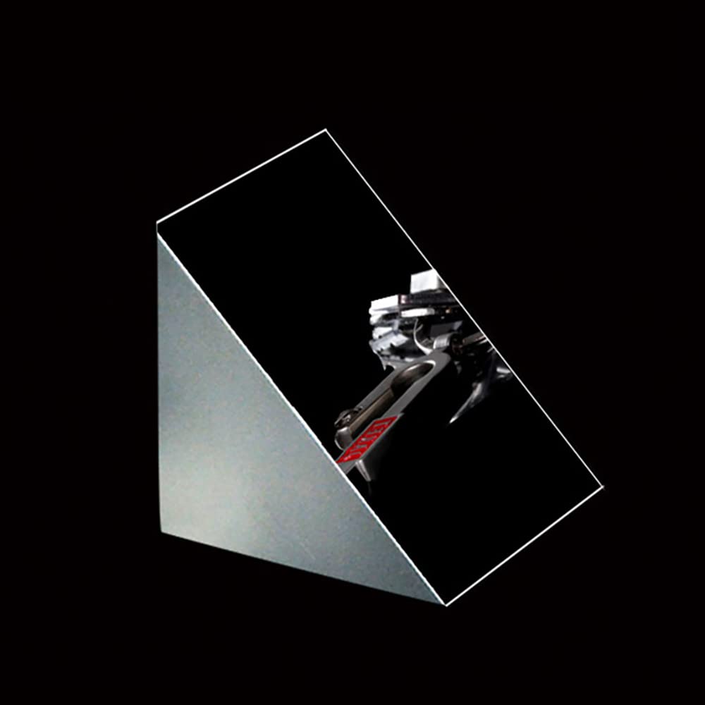 Prisme triangulaire optique 10 * 10 * 10mm, prismes à réflexion interne à Angle droit, Surface réfléchissante miroir revêtue d'aluminium et noir