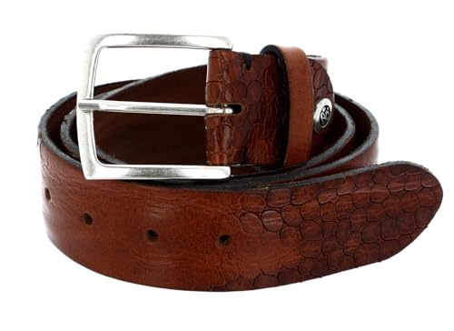 b.belt Bela Ledergürtel W95 Mid Brown braun kürzbar