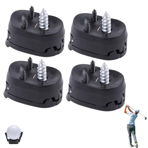 Syylqyr 4 Pcs Golf Ball Grabber, Golf Ball Picker Upper Putter Ball Retriever Foldable Portable Golf Accessories Color Black