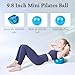 Pilates Ring Set – Magic Circle with Dual Padded Handles, Mini Exercise Ball & 5 Resistance Bands | Pilates Kit for Women | Home Workout Equipment for Full-Body Training & Fitness Set (Blue)