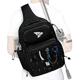 Rodeel Fishing Tackle Sling Shlouder Backpack,Cross Body Sling Bag without Tackle Box for Fly Fishing, Outdoor Sports, Camping and Hiking