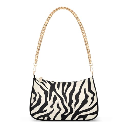 Image of Shoulder Bags for Women Animal Zebra Leopard Cheetah Tiger Print Hobo Tote Handbag Small Clutch Purse with Zipper Closure
