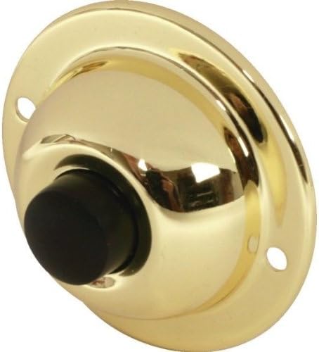 Door Bell Wired Chime Round Push Button 2-1/4", Brass Finish, #BC201