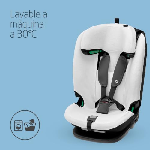 Miniatura 4 de Maxi-Cosi Funda De Verano De Algodón Orgánico Para Titan Plus I-Size, Funda Para Silla De Coche Infantil, Material Transpirable Y Absorbente De Humedad, Algodón Sostenible, Blanco Natural