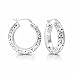 LeCalla Sterling Silver Jewelry Byzantine Inspired Click Top Hoop Earrings for Women