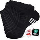 TANSTC Mens Running Socks Anti-Blister Cushioned Sports Socks Trainer Socks For Men Women Cotton Ankle Socks Low Cut Breathable Athletic Sock(6 Pairs)