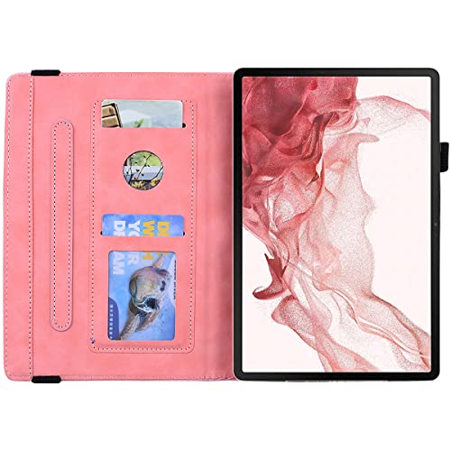 YBFJCE Case for Samsung Galaxy Tab S11 Ultra 14.6 inch 2025, Slim Stand Shell Protective Case with Pencil Holder, PU Leather Folio Cover for Samsung Galaxy Tab S11 Ultra (SM-X930 / SM-X936B), Pink by YBFJCE - Image 2