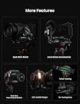 Hohem iSteady MT3 Pro 3-Axis Gimbal Stabilizer pour caméra, AI Traqueur avec lumière de remplissage, pour appareil photo sans miroir/poche/action/Smartphone, commande d'écran tactile amovible, pour Canon/Nikon/Sony/Fujifilm