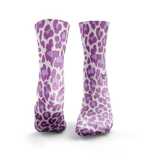 HEXXEE Women's Leopard Socks Purple, Womens: 4-7 UK / 6-9 US