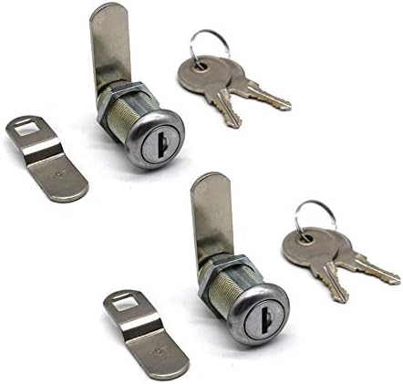 2Pcs Tool Box Locks 1-1/8" Cabinet Cam Lock for Truck Pickup Tool Box Vending Machine Drawer Tool Box Mailbox ATM Locks Replacement