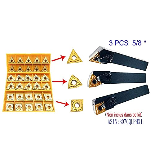 30 Stück CNMG 431 + WNMG 431 + TNMG 331 CNC-Drehwerkzeug, Drehbar, Massives Hartmetall Einsatzschneider.