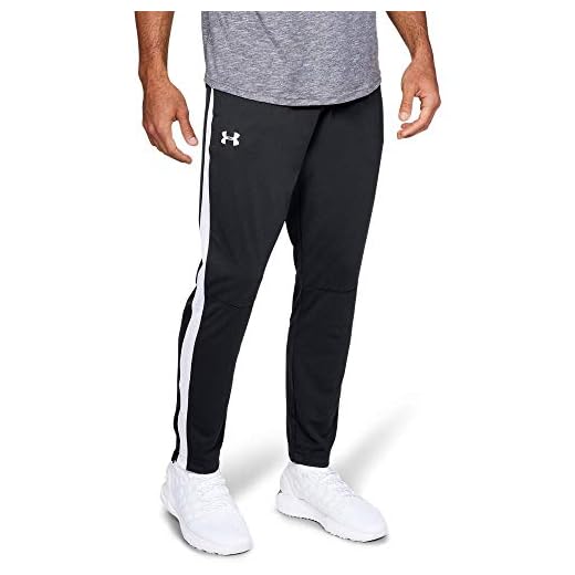 Under Armour Herr träningsbyxor sportstil pique svart/vit M