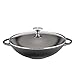 Küchenprofi Wok szklana pokrywka -Kp415001030 wok i patelnia wok, szkło, czarna, 30 cm