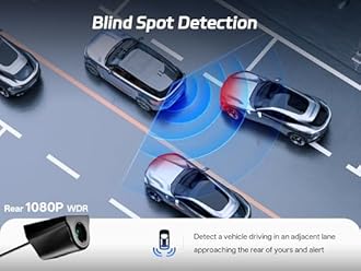 Pelsee P12 Pro 4K Mirror Dash Cam w/ADAS and BSD, 5.8GHz WiFi 20MB/s Download, Rear View Mirror Camera 4K Front and 1080P Rear, Voice Control, GPS, Color Night Vision, 12" Touch Screen,32G Memory Card