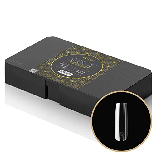 APRÉS Apres Nail Gel-X Sculpted Short Long Box of Tips 600 Gel-X Tips, Premium Quality, 14 Sizes 00-9 Half-sizes Included