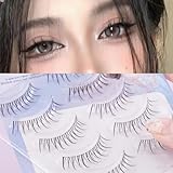 Experiencia ligera y cómoda: textura ligera, no es una carga para llevar, se ajustan a la curva del ojo, mucho tiempo de uso no tendrá una sensación de cuerpo extraño, tan natural y cómodo como sus propias pestañas, sin afectar a las actividades diarias y la belleza de maquillaje.