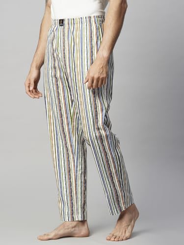 Image of Urban Scottish Men's Blue Checks Woven Cotton Pyjama with Side Pockets