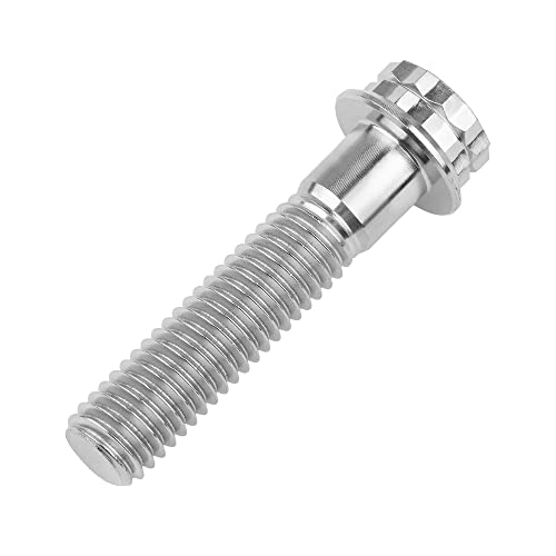 Image of Titanium Flange 12 Point Head M8 x15 20 25 30 35 40 45 50 55 60 65mm Screw Bolt Pack of 4 (M8x35mm, Normal Titanium)