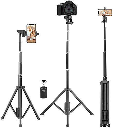 Selfie Stick Tripod, Eocean 54'' Extendable Phone Selfie Stick with Tripod Stand
