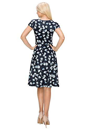 Women's V-Neck Skater Dress3