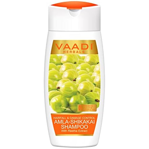 Vaadi Herbals Amla with Shikakai & Reetha Shampoo - Hair Fall Control Shampoo - ALL Natural Herbal Shampoo - Shampoo for Hair Loss - Shampoo for All Hair Types - 11.8 Ounces Cover