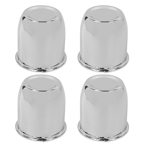 GRAND ORANGE 4pcs Push Through Chrome Wheel Center Caps Fit 3.18
