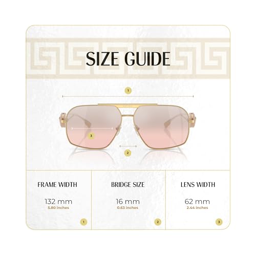 Versace VE2269 62MM Aviator Sunglasses For Men +BUNDLE with ACCESSORY EYEWEAR KIT4