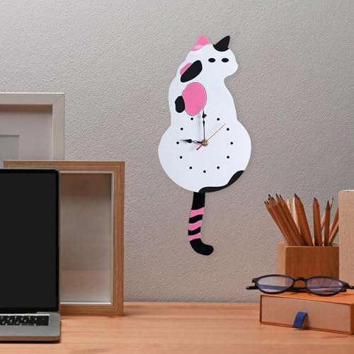 Horloge chat mignon : accessoire pour la maison et cadeau idéal - 4