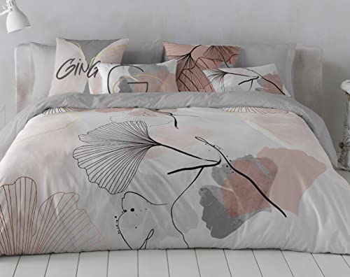 Funda nórdica Gingka Cama 150 textil de hogar estampado botánico reversible 4