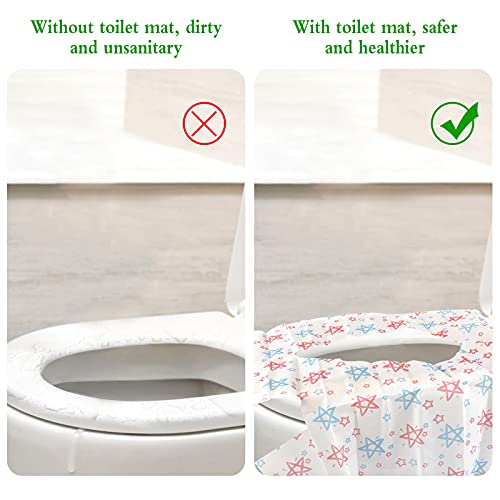 Fumanduo 20 Stück Toilette auflage Toiletten Sitzbezug Übergroßer XL WC-Sitz Matte Toilettenpapier Pad Reise wasserdichte Disposable Toilet Seat Cover Einzeln Verpackt – Bild 3