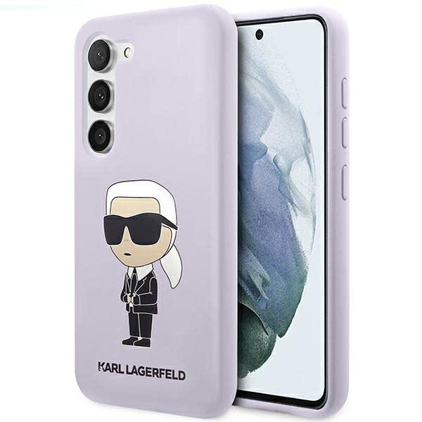 KARL LAGERFELD KLHCS23MSNIKBCU Coque en silicone pour Samsung S23+ S916 Violet