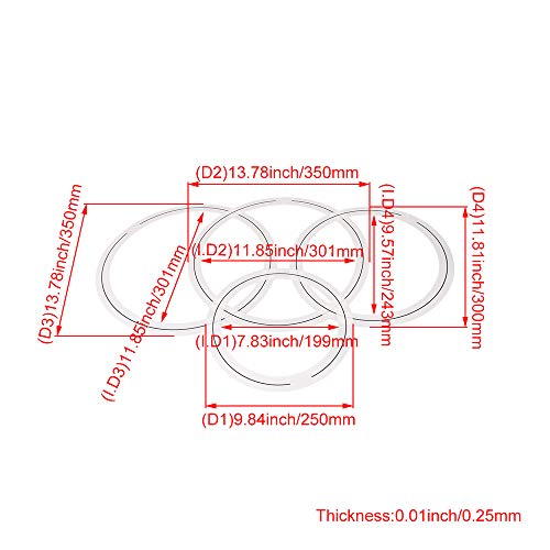 Tone Control Rings Pack Drum Kit Silencer Ring Set C Percussion Accessories