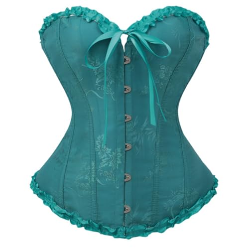 Green Corset,Corset Tops For Women,Green,L