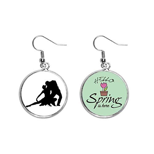 Joyas de danza exclusivas: pendientes de primavera con colgante de alta resistencia
