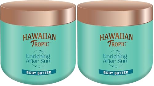 Hawaiian Tropic | Enriching Body Butter Doposole - 250 ml, 12 di Idratazione, con Burro di Karité, Profumo di Cocco, Vegano (Confezione da 2)