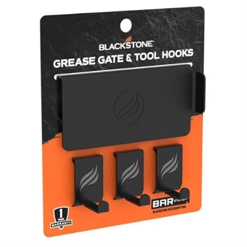 Blackstone 5355 Side Shelf Rail Accessories Tool Hooks Grease Gate