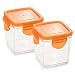 Produktbild Genius Nicer Dicer Magic Quick Auffangbehälter inkl. Frischhaltedeckel in orange 200ml (4 Teile) Auffangbox Auffangdose Dose - zum Hineinschneiden, Aufbewahren und Transportieren